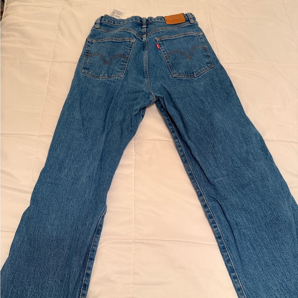 Levi's Ribcage Straight Blue Jeans